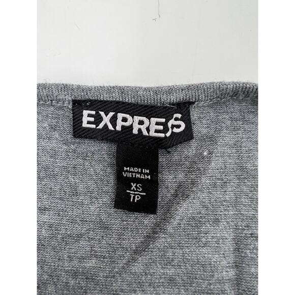 Womens Express Tank Top Size XS Gray Spaghetti Strap Lace Neckline Cami - Picture 4 of 9